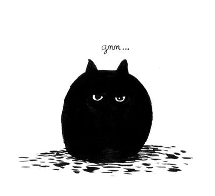 425x387 kitty loaf tattoo ideas cats, black cat art, cat art - Simple Black Cat Drawing
