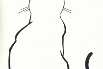 210x140 Tag Simple Black Cat Drawing - Simple Black Cat Drawing