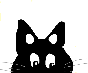 300x250 Simple Black Cat Drawing - Simple Black Cat Drawing