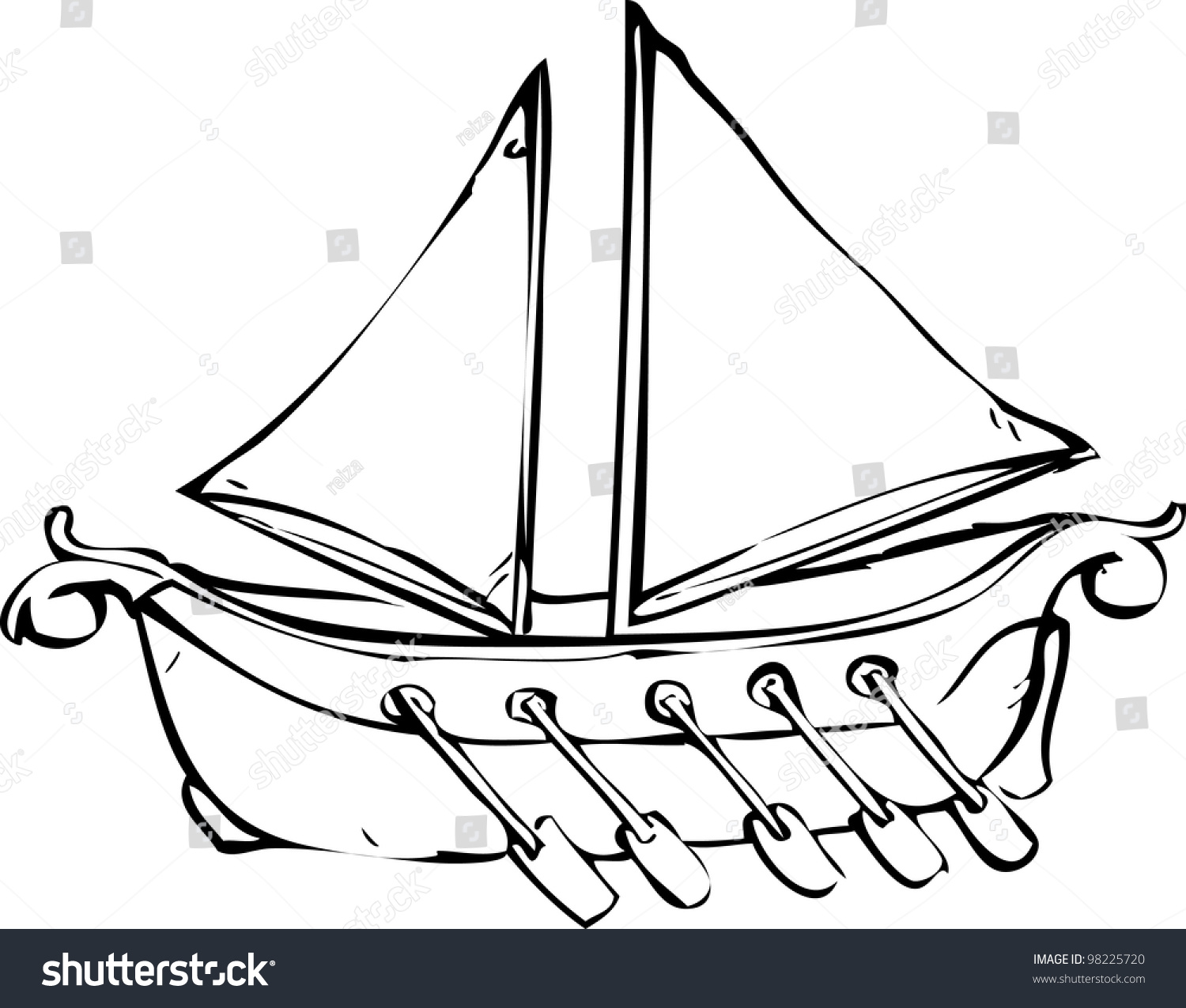 Лодка рисунок со всех сторон