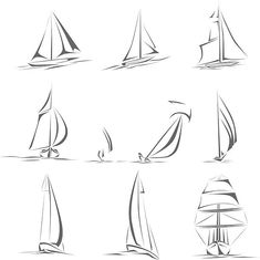 235x235 Best Boat Drawing Images Drawings, Landscape Paintings, Paisajes - Simple Boat Drawing