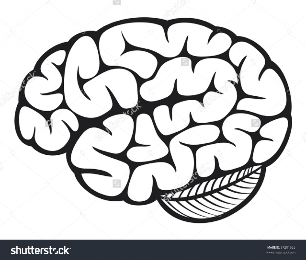 1024x869 simple brain sketch simple drawing of brain at getdrawings free - Simple Brain Drawing
