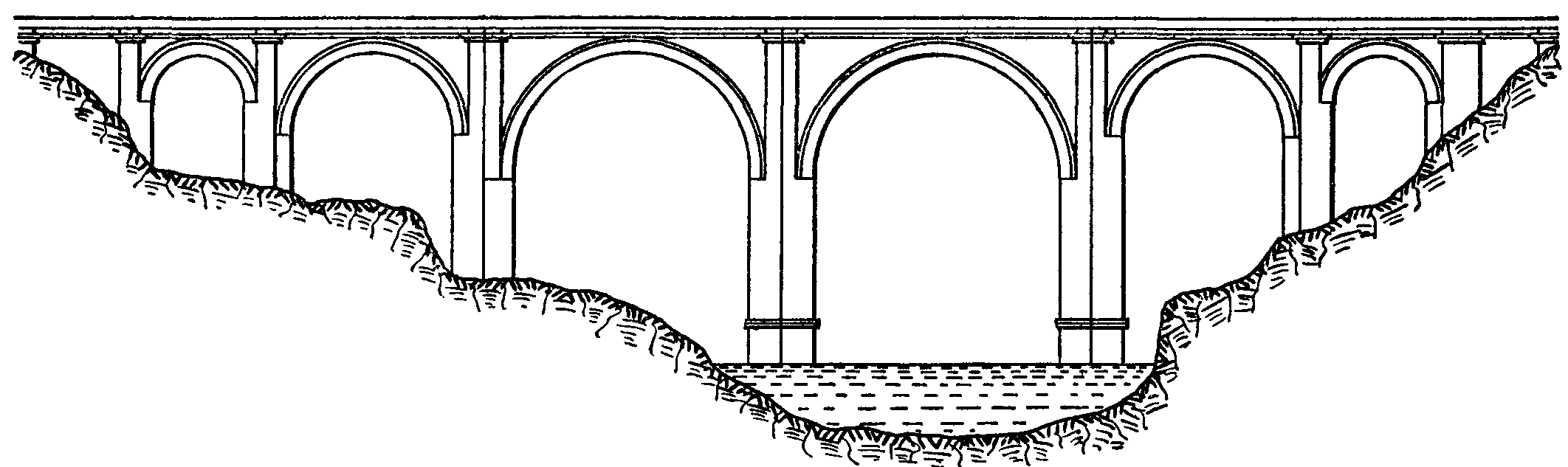 2124x633 bridge drawing curve for free download - Simple Bridge Drawing
