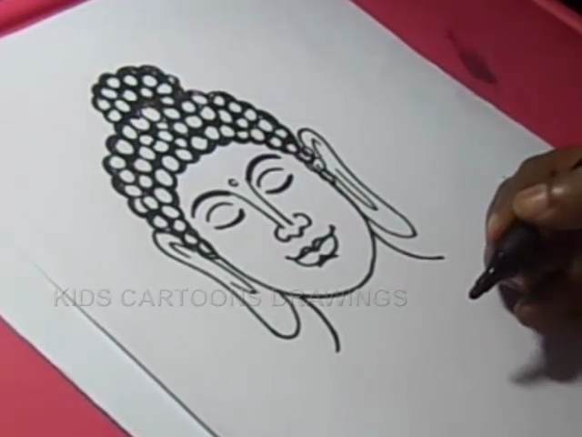 640x480 Kids Cartoon Drawings How To Draw Lord Buddha Simple Drawing - Simple Buddha Drawing