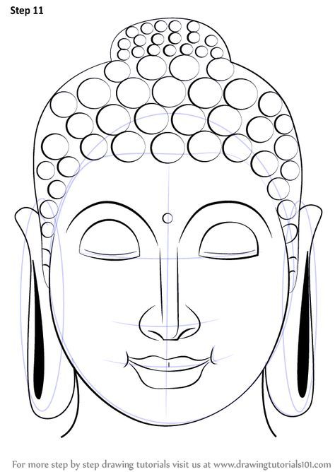 474x668 Learn How To Draw Buddha Face - Simple Buddha Drawing