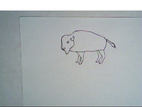 480x360 how to draw a buffalo - Simple Buffalo Drawing