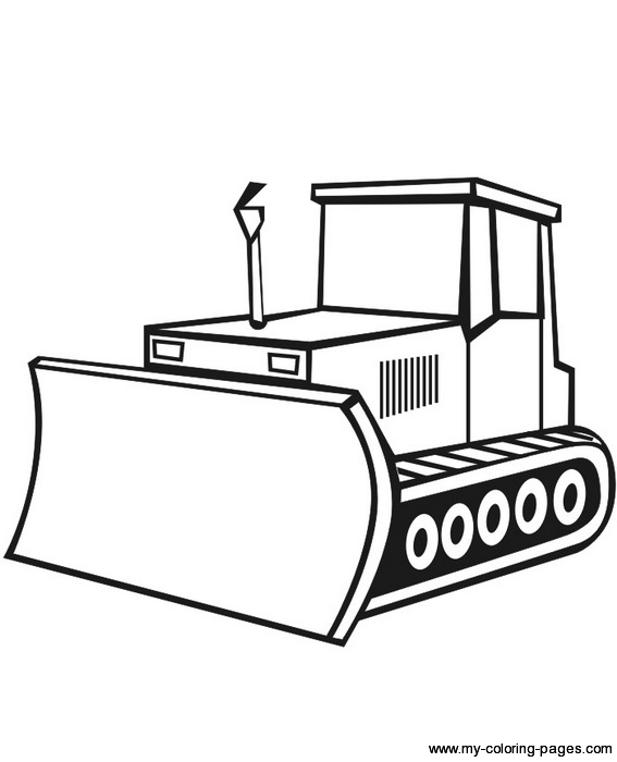 567x700 Bulldozer Clipart Black And White Great Free Clipart, Silhouette - Simple Bulldozer Drawing