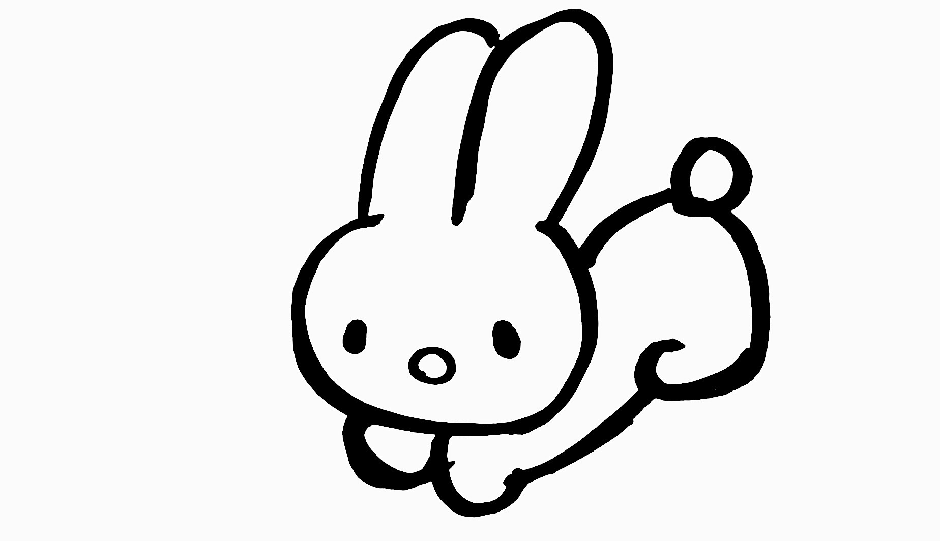 1848x1064 drawings of bunnies easter bunny simple drawing easy - Simple Bunny Drawing