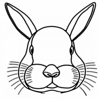 336x336 Bunny Drawing Art Reference Simple Face Tutorial Clip A Wmstdc - Simple Bunny Drawing