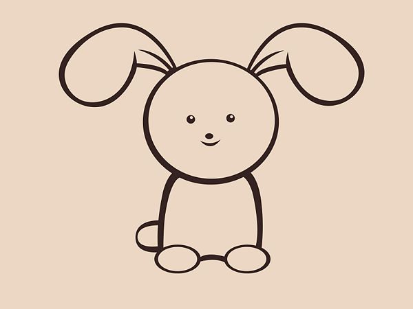 600x450 Draw A Simple Bunny - Simple Bunny Drawing