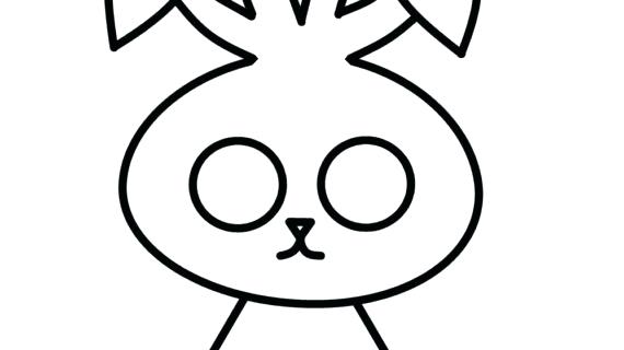 570x320 easy bunny drawings rabbit easy bunny drawing cute - Simple Bunny Face Drawing