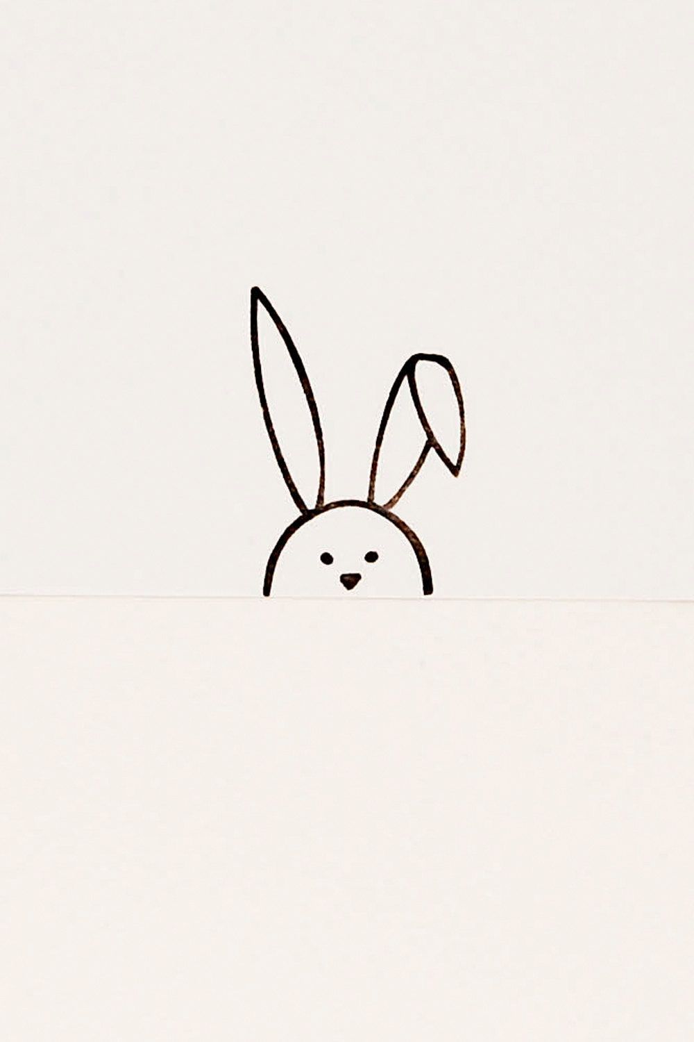 Bunny Face Drawing / Bunny Face Drawing Closeup Vector Ilustración del