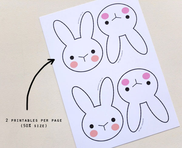 600x489 Bunny Bunting - Simple Bunny Face Drawing