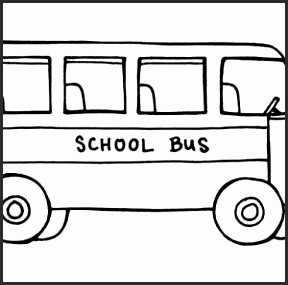 288x285 simple bus drawing unique of simple school bus coloring - Simple Bus Drawing