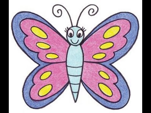 480x360 How To Draw A Butterfly - Simple Butterfly Drawing