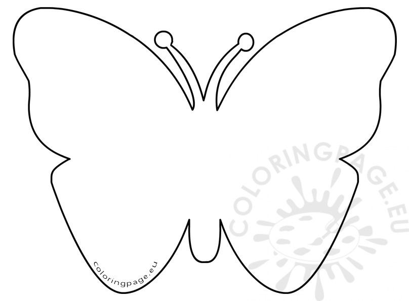 808x595 Simple Felt Butterfly Pattern Coloring Page - Simple Butterfly Drawing