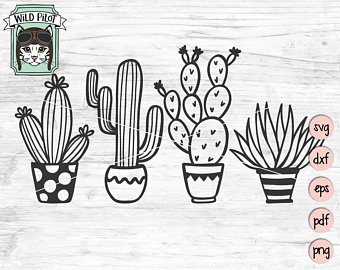 340x270 Cactus Drawing Etsy - Simple Cactus Drawing
