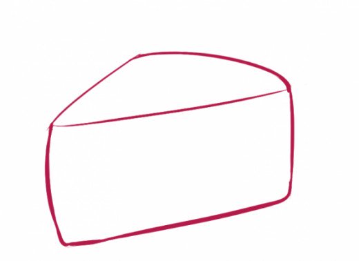 520x378 How To Draw A Kawaii - Simple Cake Drawing