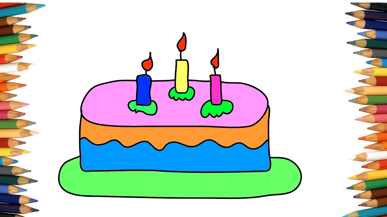 1280x720 simple cake drawing how to draw cake simple - Simple Cake Drawing