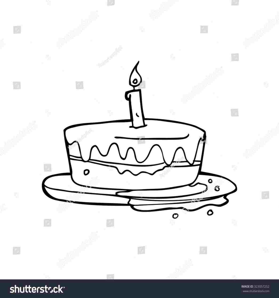 1185x1264 Step - Simple Cake Drawing