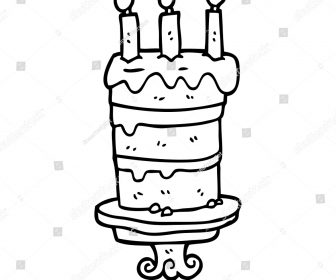 336x280 Cars Birthday Cake Tag - Simple Cake Drawing