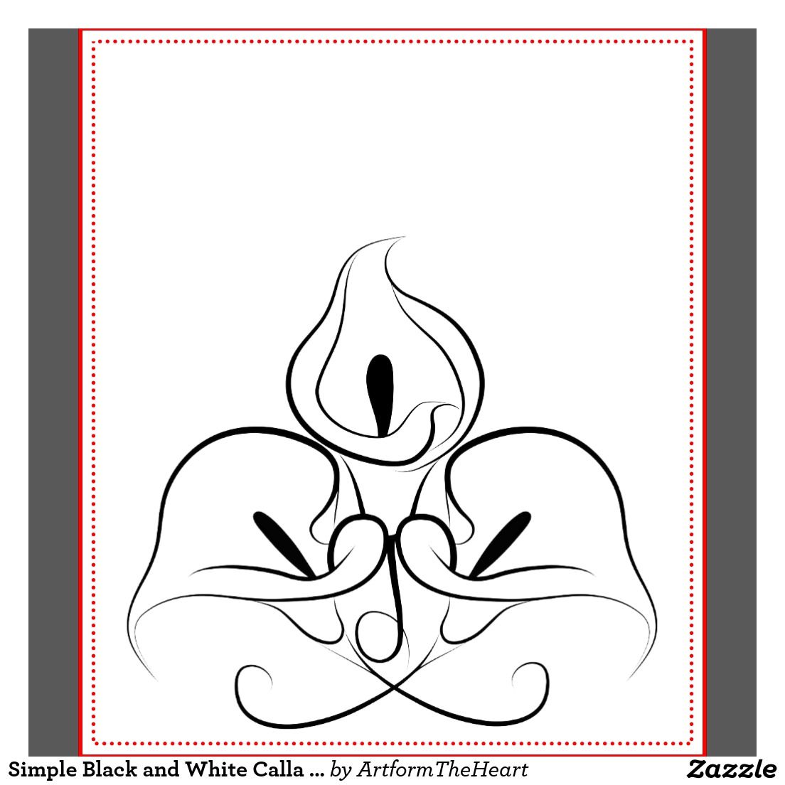 1104x1104 simple and stylish calla lilies round stickers - Simple Calla Lily Drawing