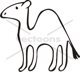 320x289 simple camel cartoon in hand drawn style - Simple Camel Drawing