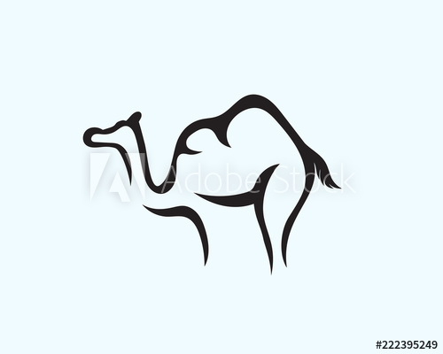 500x400 simple camel drawing art logo - Simple Camel Drawing