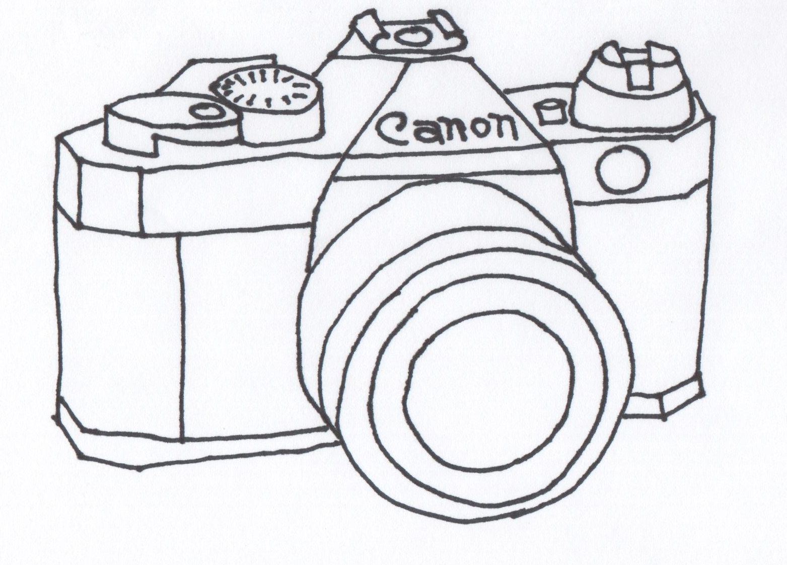 1563x1122 Drawn Camera Easy Draw - Simple Camera Drawing