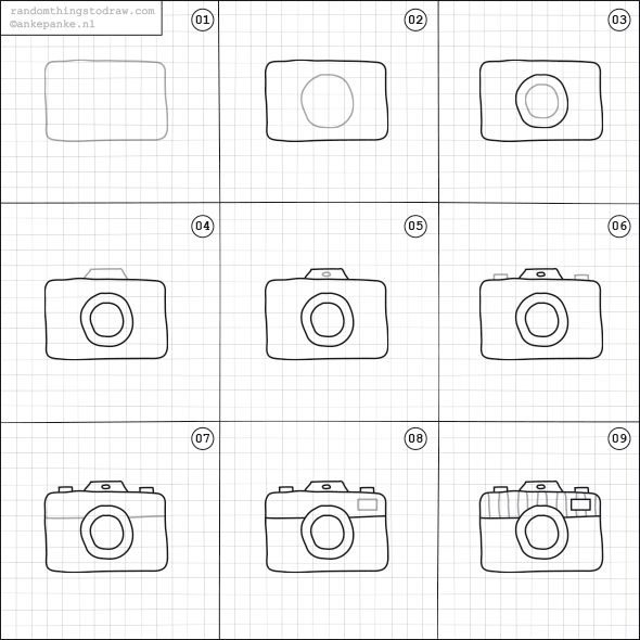 590x590 How To Draw A Camera Creations - Simple Camera Drawing