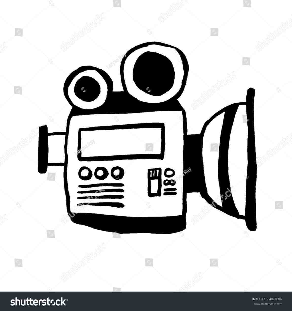 1185x1264 Line Art Vector Free White Dslr - Simple Camera Drawing
