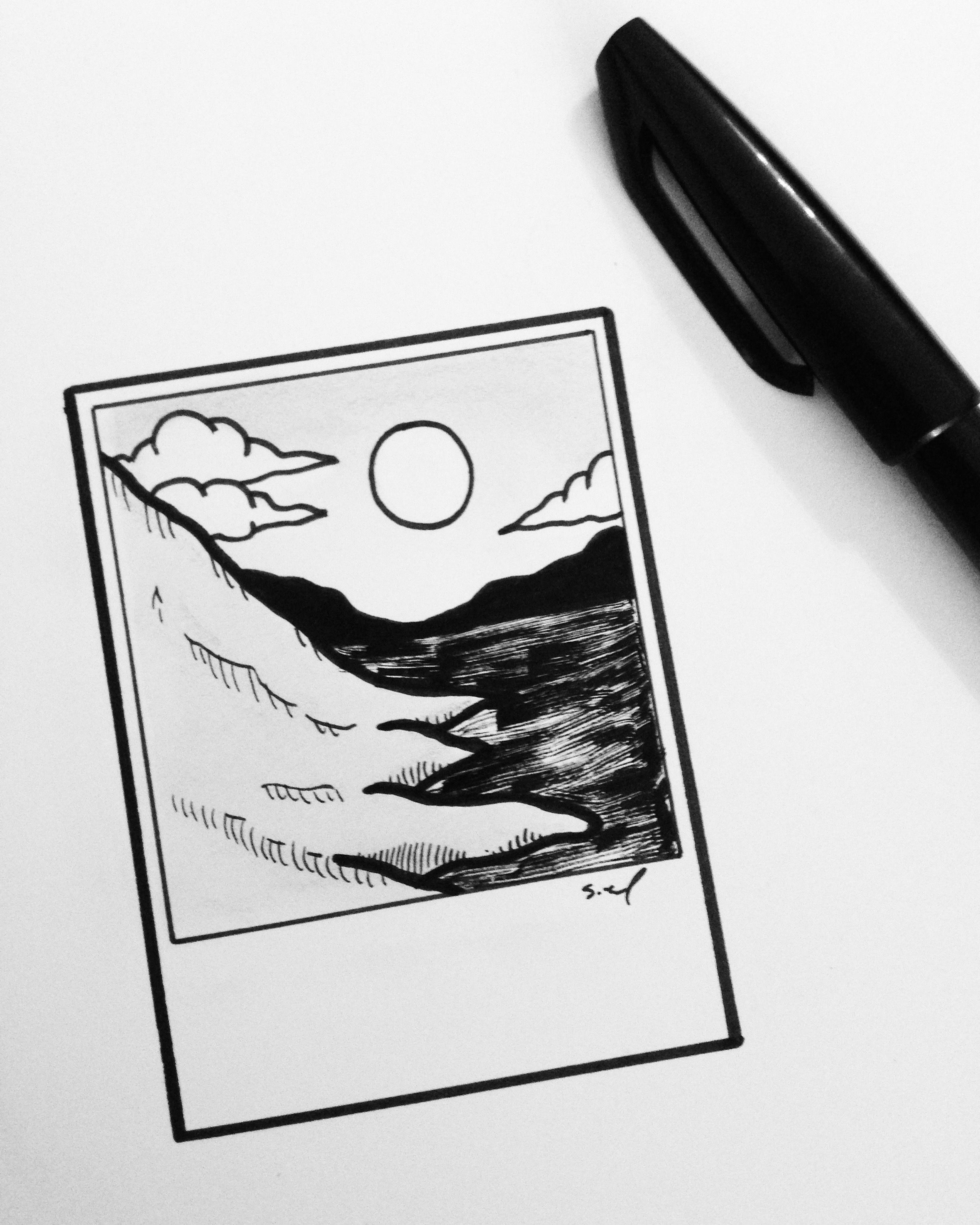 2448x3060 polaroid picture drawing camera in drawings, illustration - Simple Camera Drawing