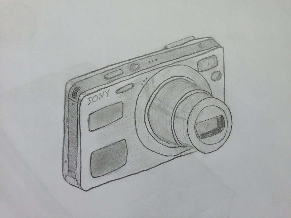 1024x768 Camera Drawing Free Download - Simple Camera Drawing