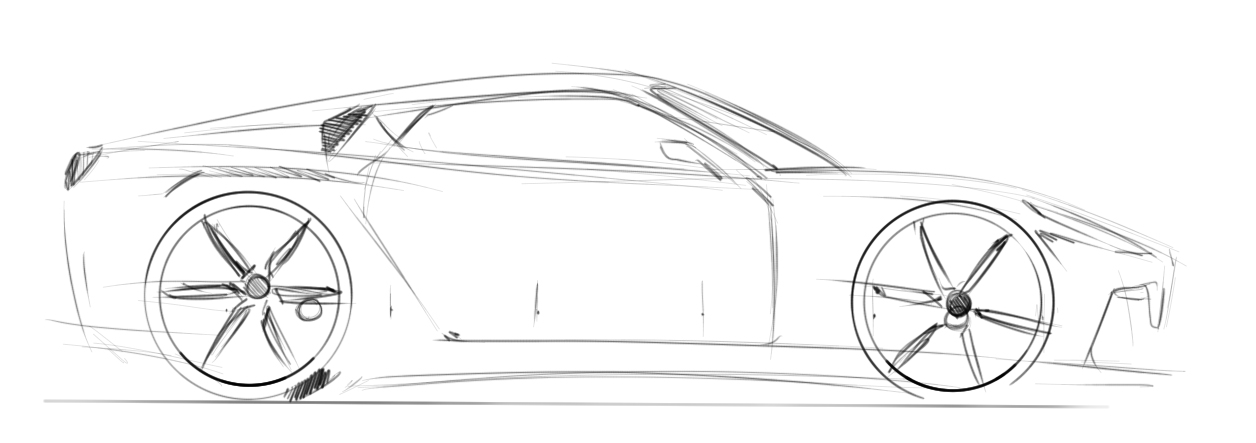 1256x443 How To Draw Cars Side View - Simple Car Drawing Step Step