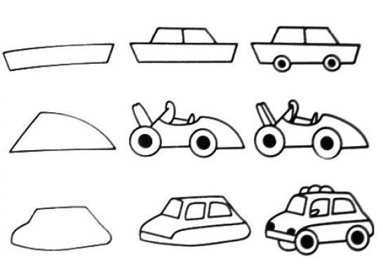 546x382 How To Draw A Car - Simple Car Drawing Step Step