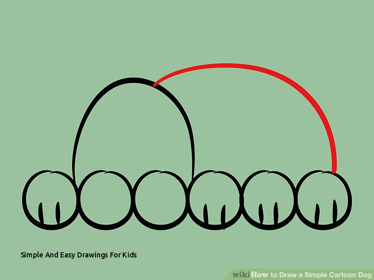 728x546 Simple And Easy Drawings For Kids How To Draw A Simple Cartoon Dog - Simple Cartoon Drawing For Kids