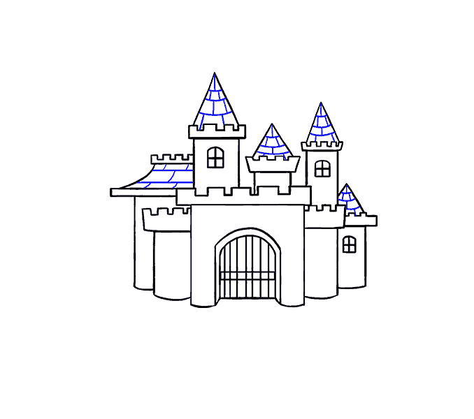 678x600 How To Draw A Cartoon Castle In A Few Easy Steps Easy Drawing Guides - Simple Castle Drawing