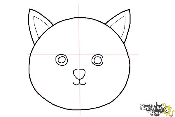600x400 How To Draw A Cat Face - Simple Cat Drawing
