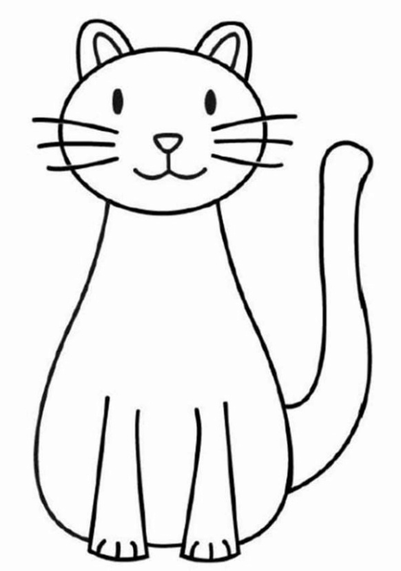 Simple Cat Line Drawing at Explore collection of