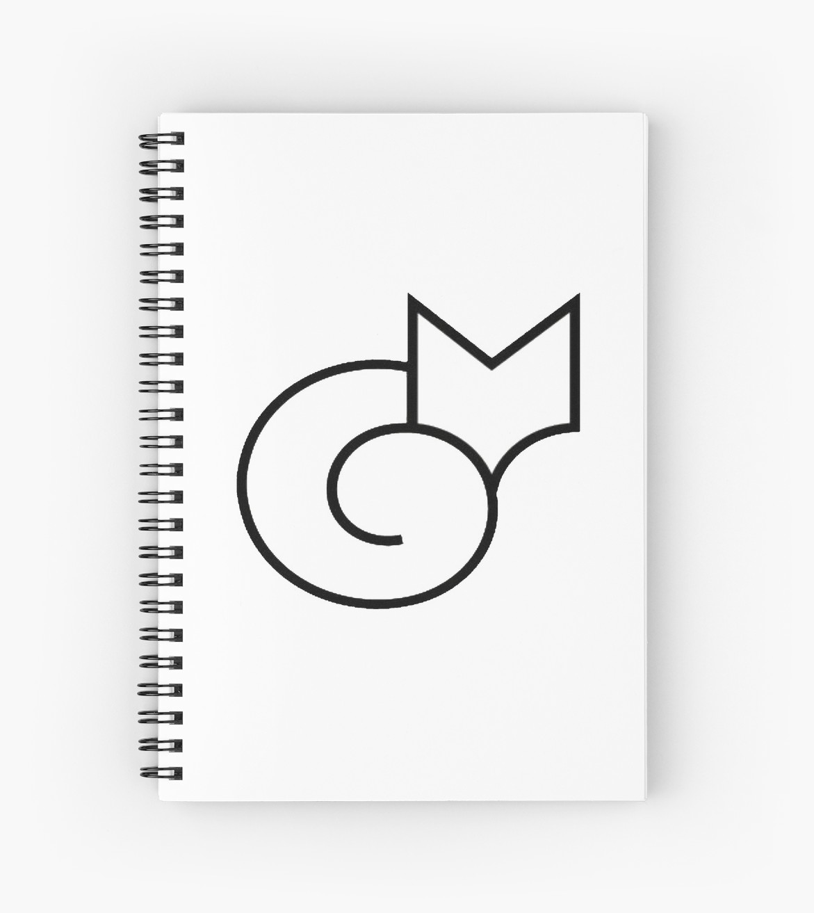 1171x1313 Simple Cat Logo Lines Spiral Notebooks - Simple Cat Line Drawing