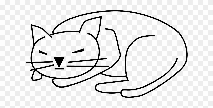 840x427 Cat, Black, Simple, Outline, Drawing - Simple Cat Line Drawing