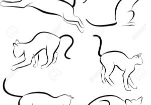 300x210 Cat Drawing Simple Coloring Cat Drawings For Kids Cartoon Easy - Simple Cat Line Drawing