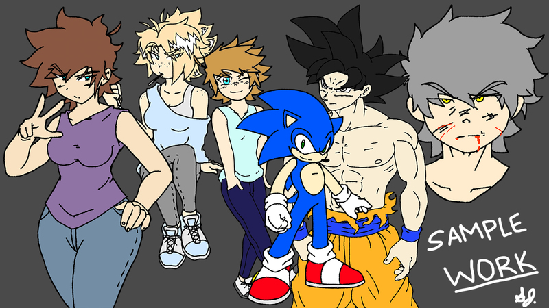 800x450 simple digital character drawings - Simple Character Drawings