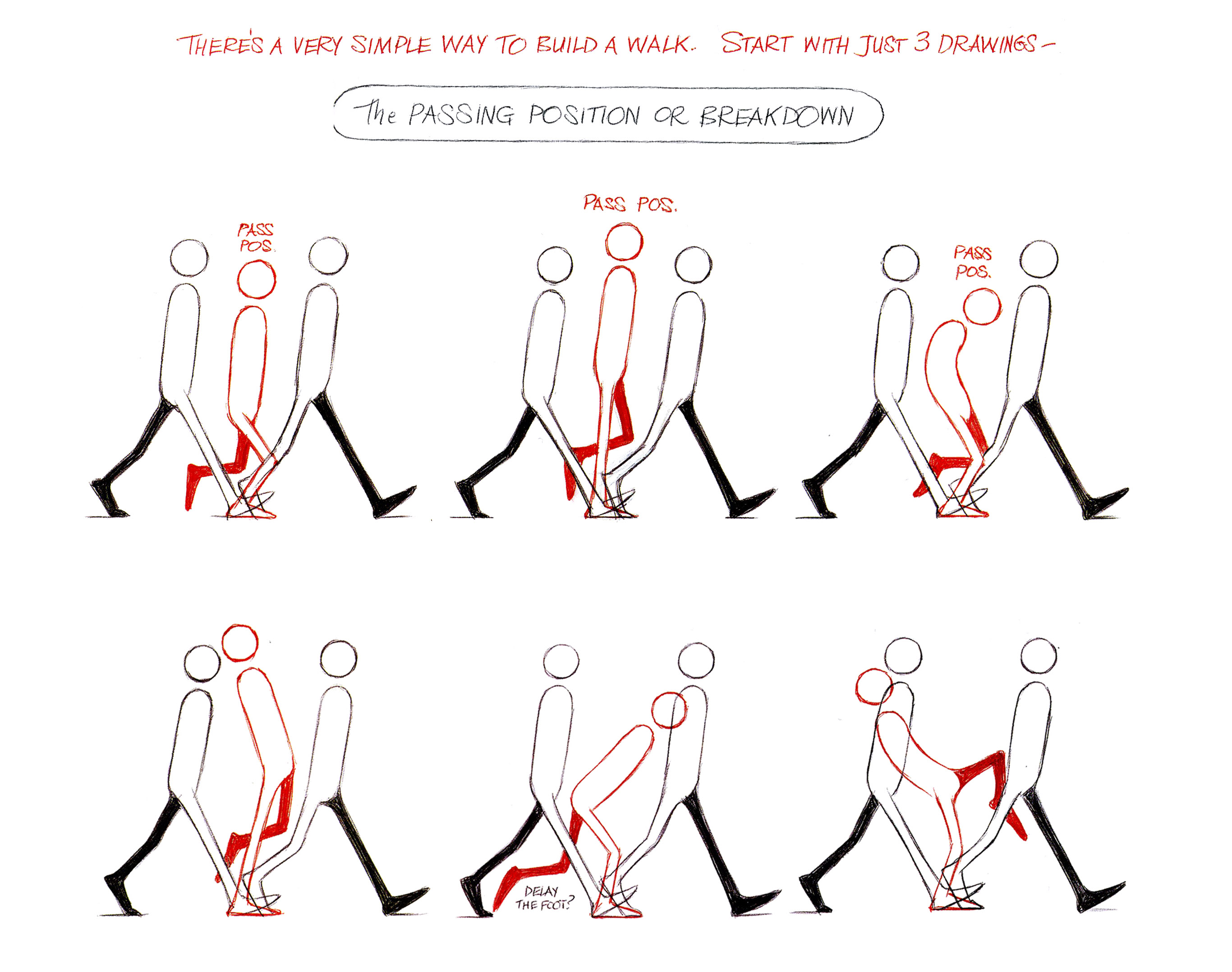 2732x2156 walk cycle simple character variation - Simple Character Drawings