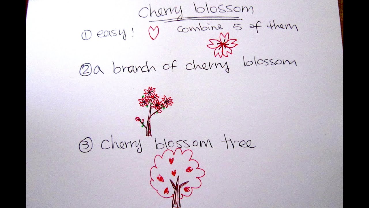 1280x720 How To Draw Cherry Blossom - Simple Cherry Blossom Drawing