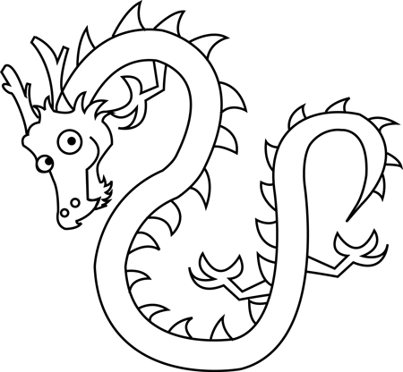 450x416 how to draw chinese dragons with easy step - Simple Chinese Dragon Drawing