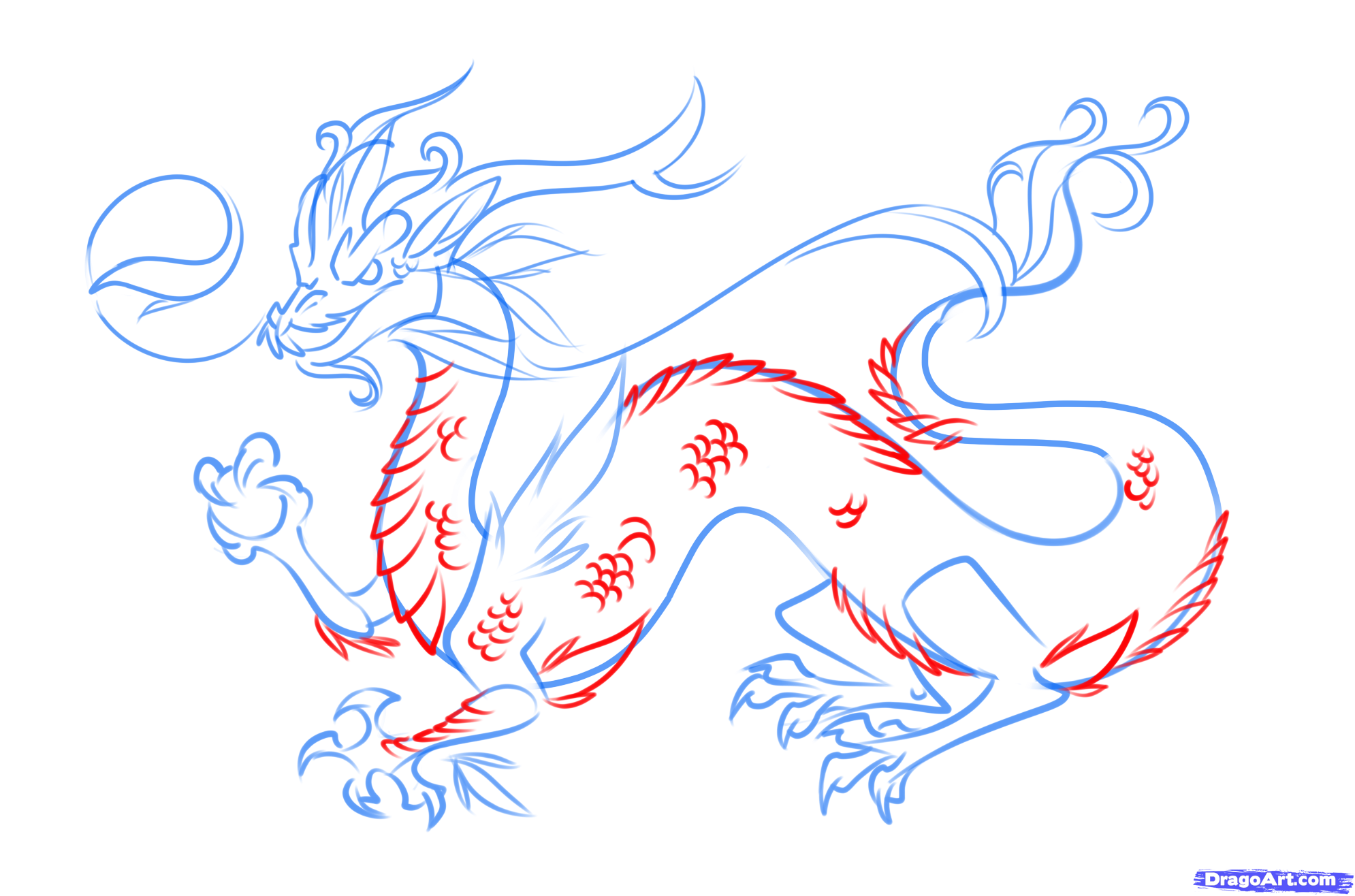 Simple Chinese Dragon Drawing at Explore