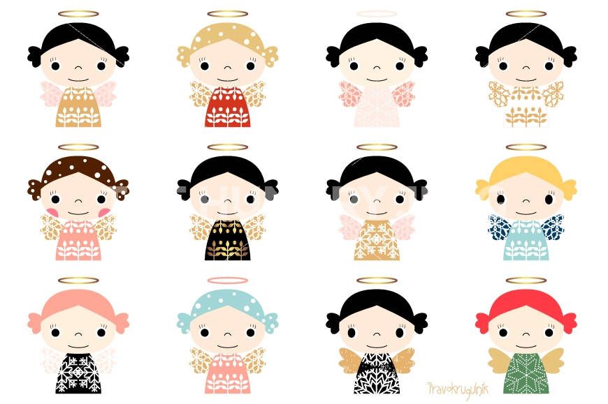 870x579 Simple Christmas Angel Clipart Kawaii S Drawings - Simple Christmas Drawings