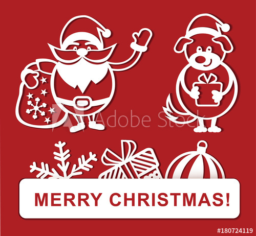 500x462 white simple christmas drawings on red background merry christmas - Simple Christmas Drawings