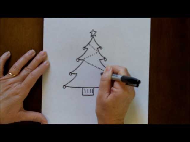 640x480 How To Draw Christmas Trees - Simple Christmas Tree Drawing